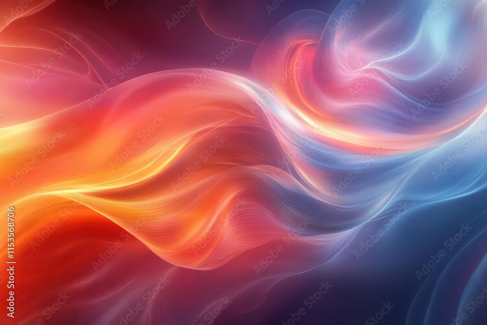 Wall mural dynamic wallpaper featuring swirling abstract shapes and vivid colors creating a sense of movement a