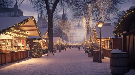 German christmas fair at night