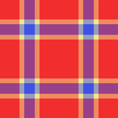 20s plaid check pattern, celtic fabric vector textile. Gift paper tartan texture seamless background in orange and red colors.