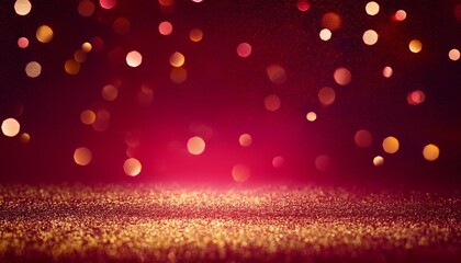 summary crimson background bokeh gold glitter and shimmer