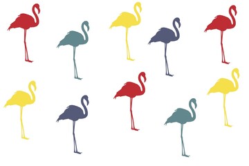 set of flamingo