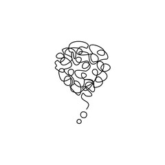 overthinking scribble Illustration 