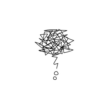overthinking scribble Illustration 
