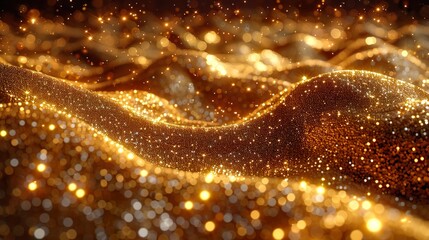 Sparkling Golden 2025 on a Dark Background  