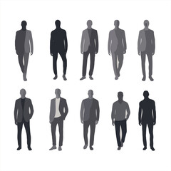 AdoSilhouette of Men Dynamic Poses and Masculine Formsbe Illustrator Artwork