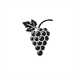 illustration of grapes with leaves