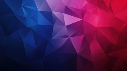 Obraz premium Abstract polygonal background with blue and red gradient.