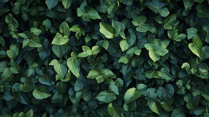 Lush green foliage background texture.