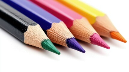 Fototapeta premium Vibrant Colored Pencils in a Creative Setup