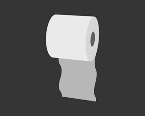 Toilet paper roll or tube icon design, template for wc. Bathroom hygiene icons, kitchen cleaning towel. Blank soft scroll product.
