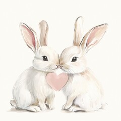 Obraz premium Rabbits together