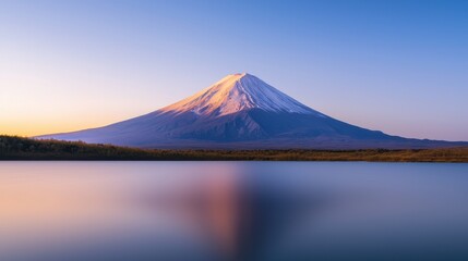 Fototapeta premium Majestic Mount Fuji Surrounded by Serene Landscapes