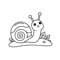 Line art of a Baby Snail
