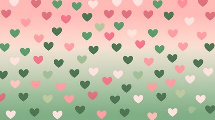 Pastel Hearts Gradient Background Design