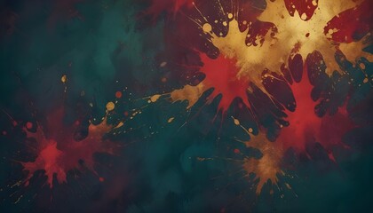 A textured abstract background featuring vibrant red tones with scattered golden highlights, creating a sense of depth and richness