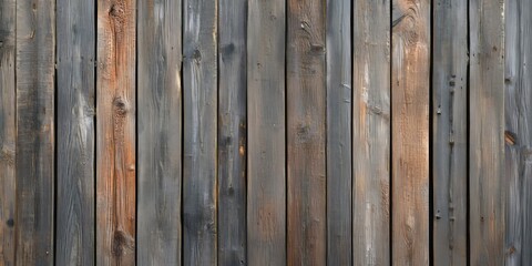 Naklejka premium Rustic wooden wall background showcasing aged textures and natural charm, perfect for enhancing your designs with a classic old wooden wall aesthetic. Ideal for various creative projects.