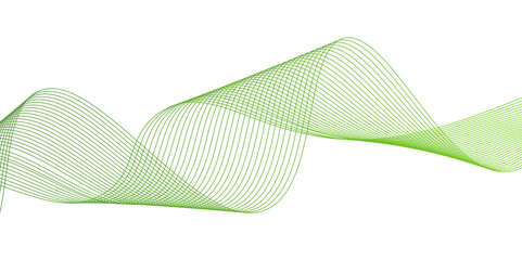 Abstract green waves background,Abstract green wavy lines. Colorful vector background.green wave melody lines on white background,Abstract green wave lines pattern background. green wave lines frame,