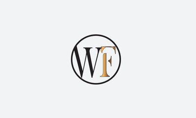 WF, FW, W, F Abstract Letters Logo Monogram	