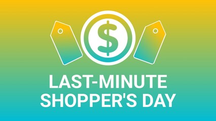 Last-Minute Shopper's Day web banner design illustration 