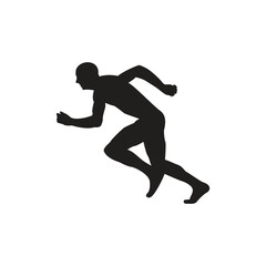 muscular sprinter runner explosive start