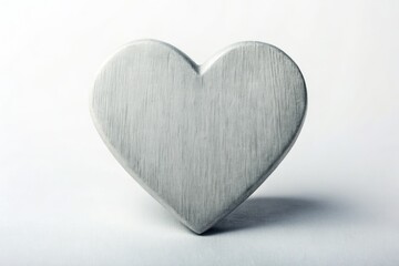 Free minimalist gray heart image. Simple, clean design on white background. Stock photo download.