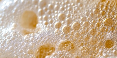 Fototapeta premium Macro shot showcasing the textured background of bubble layer foam, emphasizing its intricate patterns and unique structure in detail.
