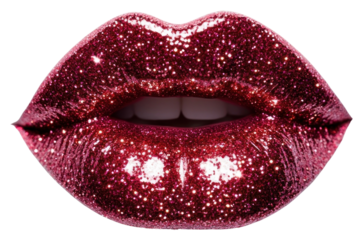 PNG Glitter lips cosmetics lipstick glamorous.