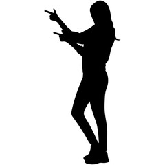 People Pointing Silhouette