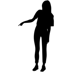 People Pointing Silhouette