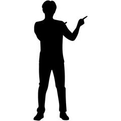 People Pointing Silhouette