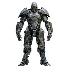 Steel Colossus: A towering, imposing mech suit, rendered in gritty detail, stands ready for action. Its metallic armor plates gleam under the harsh light, hinting at an unstoppable force.  