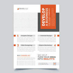 Brochure design, cover modern layout, annual report, poster, flyer in A4