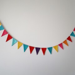 Fototapeta premium Multicolor Triangular Bunting Party Decoration