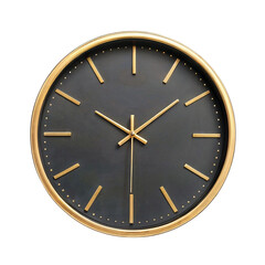 Black and Gold Wall Clock: A minimalist yet elegant design, this classic round clock features a black face with gold accents. The timeless design seamlessly blends with any interior style.