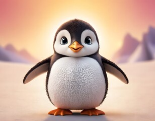 Cute funny Kwai cartoon penguin 