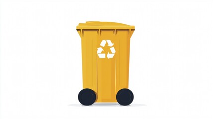 Clean and Modern Trash Bin Vector Illustration for Environmental Concepts