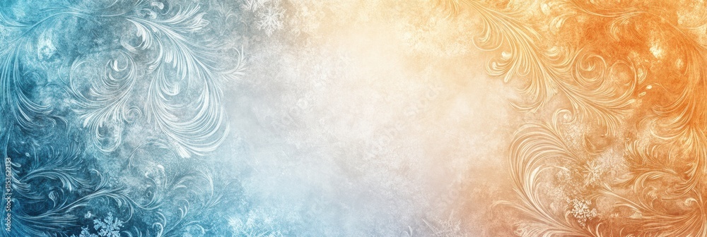 Aufkleber frost patterns on glass create a delicate winter scene with intricate designs on a cold morning. gen