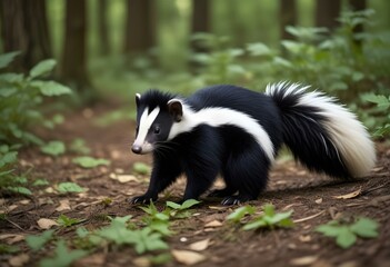 Naklejka premium raccoon in the forest