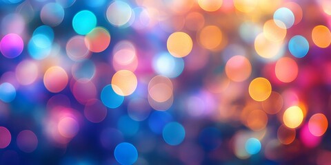 Fototapeta premium Abstract blurred multicolored lights create a vibrant and dynamic atmosphere. This image of abstract blurred multicolored lights evokes emotions and captures the essence of movement and color.
