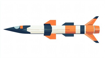 Military Missile Vector Illustration for Projects and Presentations