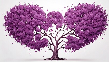 Obraz premium Purple tree on white background