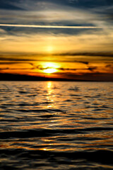 sunset over the sea