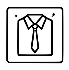 illustration of a black and white shirt