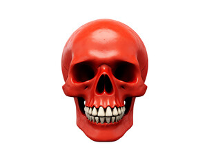 Fototapeta premium a red skull with teeth