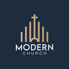 Modern Abstract Church Logo Design Template Vector for Church Community