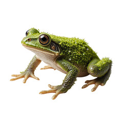 Fototapeta premium Adorable Green Frog with Moss Amphibian Wildlife Photography