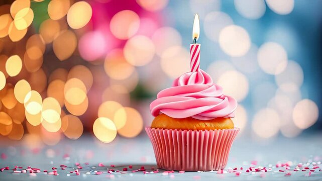 cupcake with candles