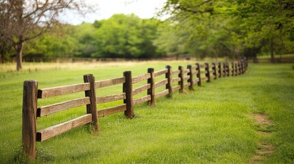 Fototapeta premium Fencing Scene in Low Light on a Farm