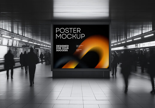 Urban Poster Mockup - Perfect for Advertising and Creative Branding Generated with AI