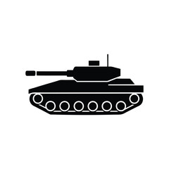 Fototapeta premium army tank icon silhouette vector illustration.eps
